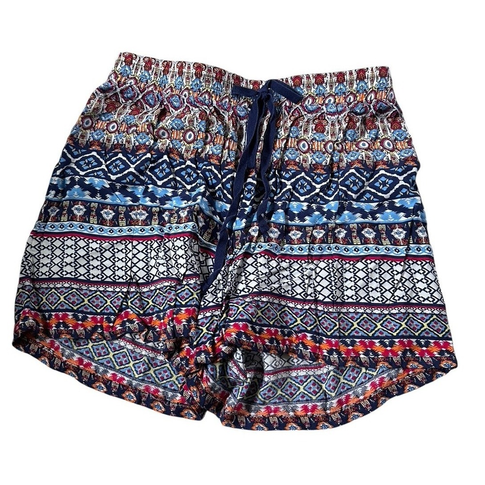 Sophie Rue Shorts Juniors‎ Size Large Multicolor Indian Print Drawstring Boho